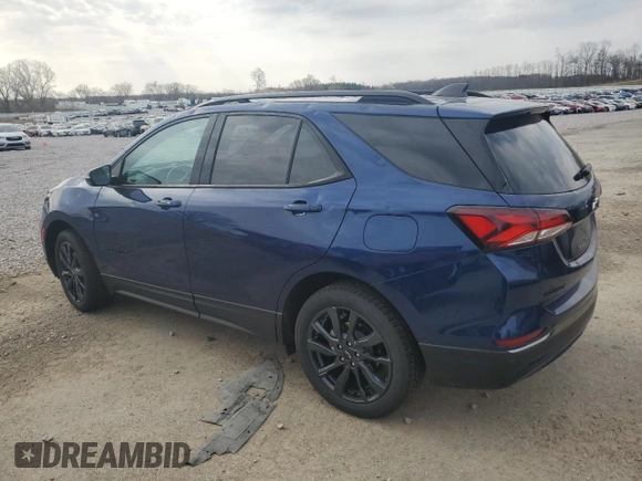 2022 Chevrolet Equinox RS with VIN 3GNAXWEVXNS119642, listed as a Copart auction lot 54705345 with 33,441 mi miles and Salvage title. Bid and sale history available at DreamBid. Image 2.