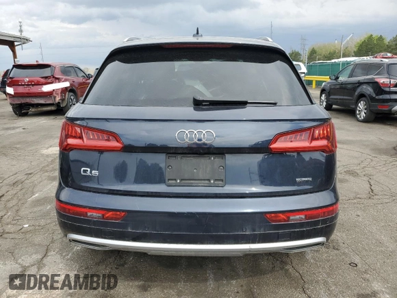 2020 Audi Q5 Premium Plus with VIN WA1BNAFY0L2044306, listed as a Copart auction lot 54604435 with 44,690 mi miles and Salvage Title. Bid and sale history available at carsss.com. Image 6.