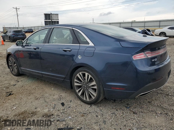 2017 Lincoln MKZ Select with VIN 3LN6L5C91HR641867, listed as a Copart auction lot 59538595 with 55,865 mi miles and Salvage title. Bid and sale history available at DreamBid. Image 2.