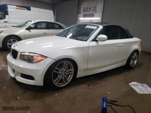 2012 BMW 1 Series 135i with VIN WBAUN7C5XCVM25801, listed as a Copart auction lot 45159375 with 120,817 mi miles and Salvage Title. Bid and sale history available at carsss.com. Image 1.