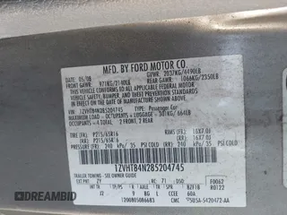 2008 Ford Mustang Deluxe with VIN 1ZVHT84N285204745, listed as a IAAI auction lot 41696010 with 204,987 mi miles and . Bid and sale history available at carsss.com. Image 9.