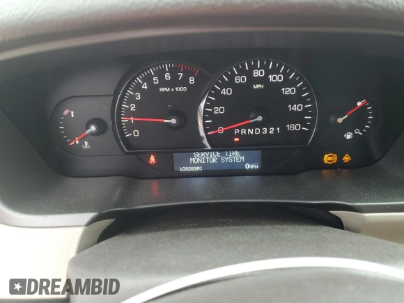 2008 Cadillac DTS 1SC with VIN 1G6KD57Y88U176453, listed as a Copart auction lot 51069155 with 108,283 mi miles and Salvage Title. Bid and sale history available at carsss.com. Image 9.