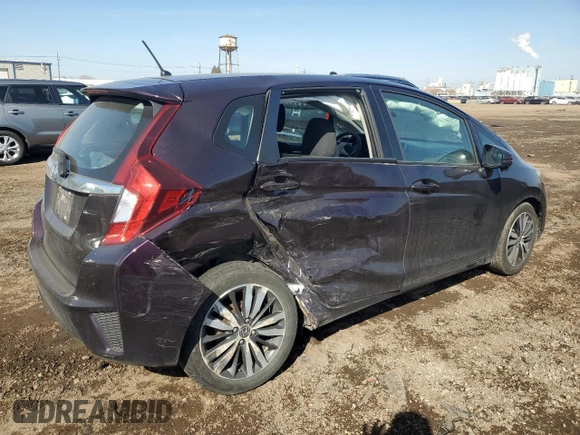 2015 Honda Fit EX-L with VIN 3HGGK5H8XFM756085, listed as a Copart auction lot 48771025 with 46,740 mi miles and Salvage Title. Bid and sale history available at carsss.com. Image 3.