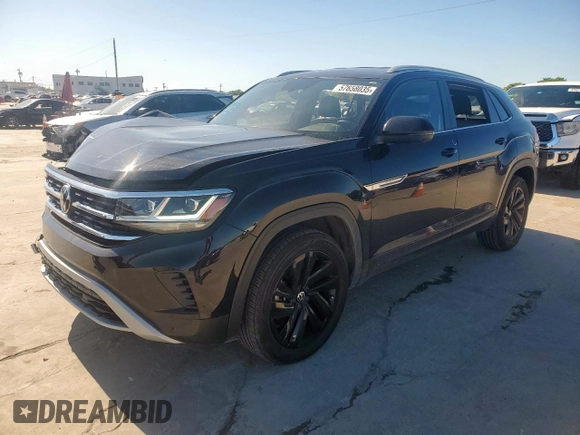 2022 Volkswagen Atlas SE with VIN 1V2WE2CA5NC200212, listed as a Copart auction lot 57658035 with 49,223 mi miles and Salvage title. Bid and sale history available at DreamBid. Image 1.