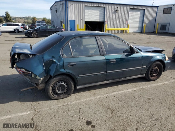 1996 Honda Civic DX with VIN 1HGEJ6628TL025702, listed as a Copart auction lot 50089245 with 164,733 mi miles and Salvage Title. Bid and sale history available at carsss.com. Image 3.