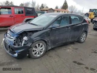 2014 Hyundai Accent SE with VIN KMHCU5AEXEU165364, listed as a Copart auction lot 46703125 with 73,312 mi miles and Salvage Title. Bid and sale history available at carsss.com. Image 1.