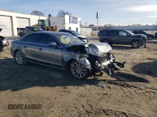 2014 Audi A4 Premium Plus with VIN WAUFFAFL8EN013053, listed as a Copart auction lot 86476864 with 0 mi miles and Salvage Title. Bid and sale history available at carsss.com. Image 4.