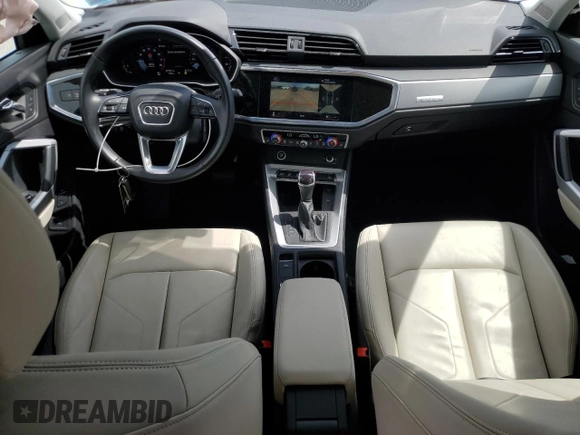 2022 Audi Q3 S line Premium Plus with VIN WA1EECF35N1084418, listed as a Copart auction lot 52442845 with 23,701 mi miles and Salvage Title. Bid and sale history available at carsss.com. Image 8.