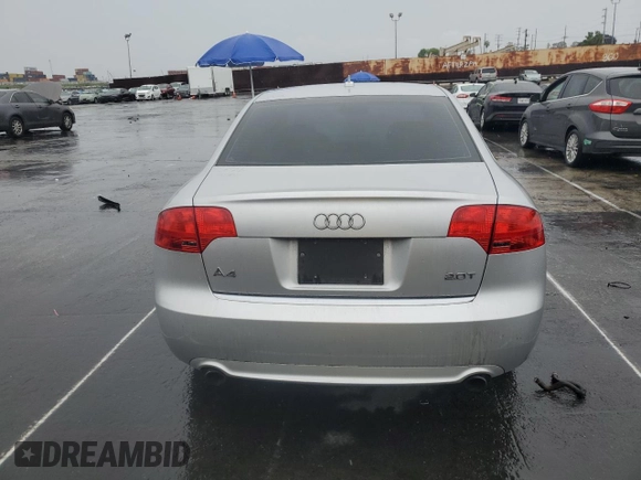 2008 Audi A4 2.0T with VIN WAUAF78EX8A122976, listed as a Copart auction lot 47890525 with 102,331 mi miles and Salvage title. Bid and sale history available at DreamBid. Image 6.