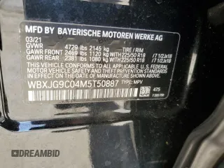 2021 BMW X1 xDrive28i с VIN WBXJG9C04M5T50887, выставлен на аукционе Copart как лот 56631925 с пробегом 31 368 миль миль и Списание • Salvage title. История ставок и продаж доступна на DreamBid. Изображение 13.