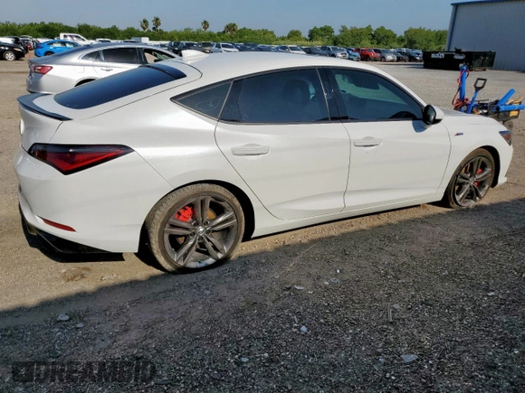 2024 Acura Integra w/A-Spec Package with VIN 19UDE4H32RA007968, listed as a Copart auction lot 56062585 with 13,579 mi miles and Clean title. Bid and sale history available at DreamBid. Image 3.