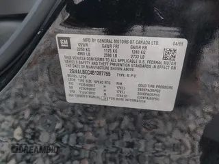 2011 Chevrolet Equinox LS with VIN 2GNALBEC4B1287755, listed as a IAAI auction lot 42029567 with 198,603 mi miles and . Bid and sale history available at DreamBid. Image 9.