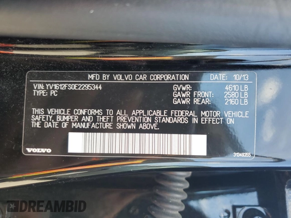 2014 Volvo S60 T5 z VIN YV1612FS0E2295344, wystawiony jako Copart lot #50101125 z przebiegiem 75 959 mil mil oraz Szkody całkowita. Historia ofert i sprzedaży dostępna na DreamBid. Obrazek 12.