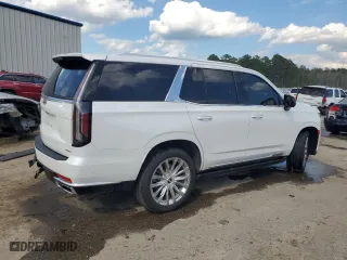 2021 Cadillac Escalade Premium Luxury with VIN 1GYS4CKL4MR240864, listed as a Copart auction lot 54990944 with 74,712 mi miles and Salvage Title. Bid and sale history available at carsss.com. Image 3.