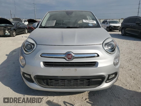 2017 FIAT 500X Lounge with VIN ZFBCFXDB0HP543841, listed as a Copart auction lot 75700444 with 53,913 mi miles and Salvage title. Bid and sale history available at DreamBid. Image 5.