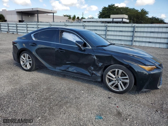 2023 Lexus IS with VIN JTHCA1D28P5123245, listed as a Copart auction lot 43950085 with 43,650 mi miles and Clean Title. Bid and sale history available at carsss.com. Image 4.