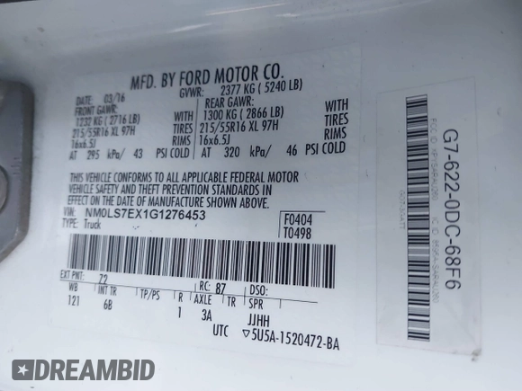 2016 Ford Transit Connect XL с VIN NM0LS7EX1G1276453, выставлен на аукционе IAAI как лот 41065409 с пробегом 119 546 миль миль и . История ставок и продаж доступна на DreamBid. Изображение 9.