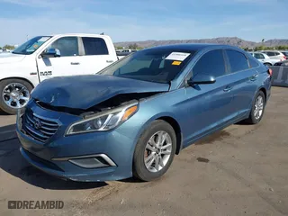 2016 Hyundai Sonata 2.4L SE with VIN 5NPE24AF9GH433954, listed as a IAAI auction lot 41980518 with 124,351 mi miles. Bid and sale history available at carsss.com. Image 17.