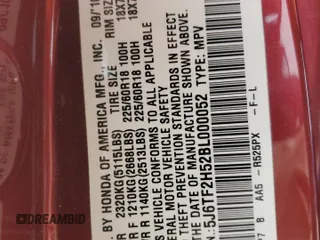 2011 Honda Crosstour EX-L z VIN 5J6TF2H52BL000052, wystawiony jako Copart lot #55024955 z przebiegiem 152 951 mil mil oraz Szkoda całkowita • Salvage title. Historia ofert i sprzedaży dostępna na DreamBid. Obrazek 13.