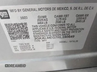 2024 GMC Terrain SLE z VIN 3GKALMEG7RL190649, wystawiony jako IAAI lot #41952934 z przebiegiem 20 473 mil mil oraz . Historia ofert i sprzedaży dostępna na DreamBid. Obrazek 9.