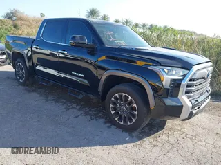 2024 Toyota Tundra Limited Hybrid with VIN 5TFJC5DB3RX055633, listed as a IAAI auction lot 40518060 with 12,382 mi miles and . Bid and sale history available at DreamBid. Image 1.