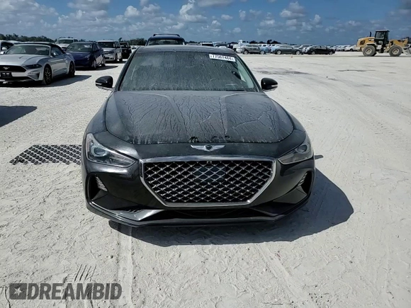 2019 Genesis G70 2.0T Advanced with VIN KMTG44LA9KU015043, listed as a Copart auction lot 77567484 with 80,635 mi miles and Salvage Title. Bid and sale history available at carsss.com. Image 11.