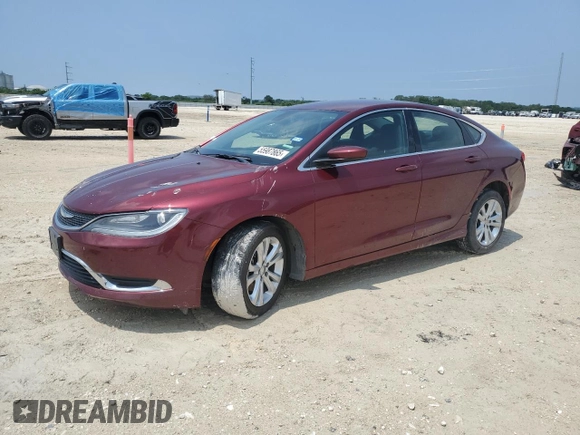 2015 Chrysler 200 Limited z VIN 1C3CCCAB6FN651994, wystawiony jako Copart lot #55987865 z przebiegiem 24 402 mil mil oraz Szkoda całkowita • Salvage title. Historia ofert i sprzedaży dostępna na DreamBid. Obrazek 1.