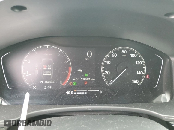 2023 Honda Civic EX z VIN 2HGFE1F78PH308112, wystawiony jako Copart lot #54184645 z przebiegiem 113 024 mil mil oraz Szkoda całkowita • Salvage title. Historia ofert i sprzedaży dostępna na DreamBid. Obrazek 9.