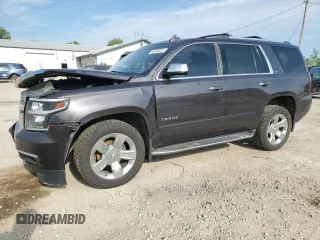2015 Chevrolet Tahoe LTZ z VIN 1GNSKCKC4FR626030, wystawiony jako Copart lot #56280805 z przebiegiem Nie podano mil oraz Szkoda całkowita • Salvage title. Historia ofert i sprzedaży dostępna na DreamBid. Obrazek 1.