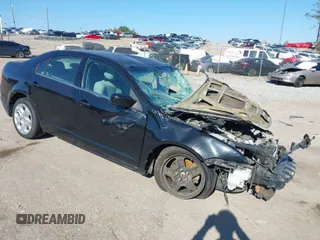 2010 Ford Fusion SE with VIN 3FAHP0HA3AR286591, listed as a IAAI auction lot 40957478 with 1 mi miles. Bid and sale history available at carsss.com. Image 1.