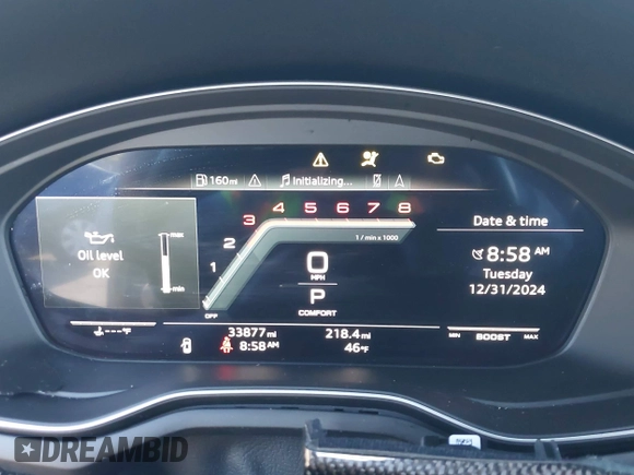 2023 Audi S5 Premium Plus with VIN WAUP4AF58PA001748, listed as a IAAI auction lot 41194878 with 33,877 mi miles and . Bid and sale history available at DreamBid. Image 7.