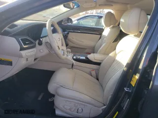 2020 Genesis G90 3.3T Premium with VIN KMTF34PA3LU083249, listed as a Copart auction lot 77643584 with 15,230 mi miles and Salvage Title. Bid and sale history available at carsss.com. Image 7.
