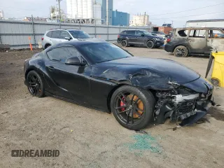 2021 Toyota GR Supra 3.0 with VIN WZ1DB0C03MW036728, listed as a Copart auction lot 85883404 with 95,426 mi miles and Salvage Title. Bid and sale history available at carsss.com. Image 4.