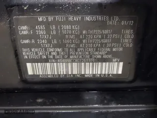 2012 Subaru Outback 2.5i Prem with VIN 4S4BRBCCXC3251106, listed as a IAAI auction lot 41904715 with 181,433 mi miles. Bid and sale history available at carsss.com. Image 9.