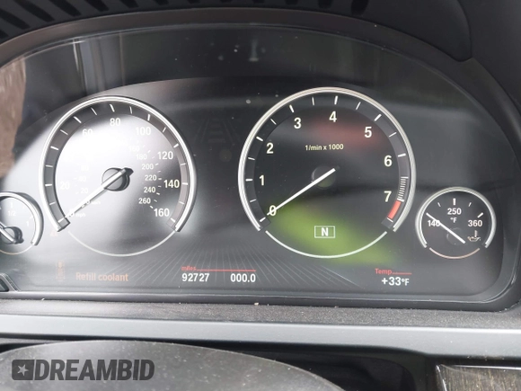 2013 BMW 7 Series 750Li xDrive with VIN WBAYF8C59DD141068, listed as a IAAI auction lot 41868043 with 92,727 mi miles. Bid and sale history available at carsss.com. Image 7.