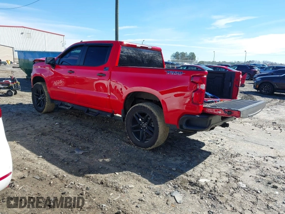 2021 Chevrolet Silverado 1500 Custom Trail Boss with VIN 1GCPYCEF6MZ374961, listed as a IAAI auction lot 41450188 with 41,605 mi miles and . Bid and sale history available at DreamBid. Image 3.