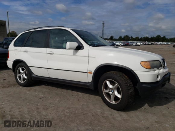 2002 BMW X5 3.0i with VIN 5UXFA53542LP38055, listed as a Copart auction lot 71703614 with 143,077 mi miles and Salvage Title. Bid and sale history available at carsss.com. Image 4.