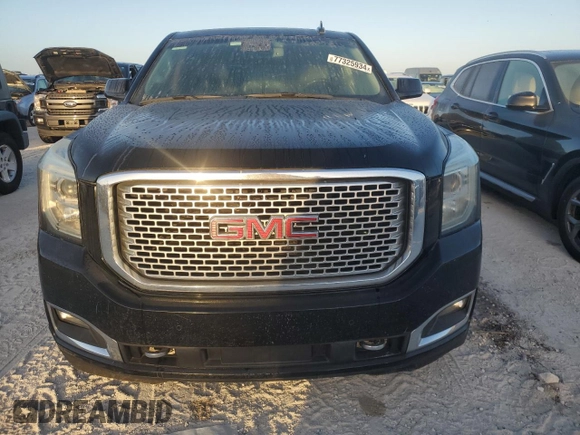 2015 GMC Yukon Denali with VIN 1GKS2CKJ5FR529091, listed as a Copart auction lot 77325934 with 0 mi miles and Clean Title. Bid and sale history available at carsss.com. Image 5.