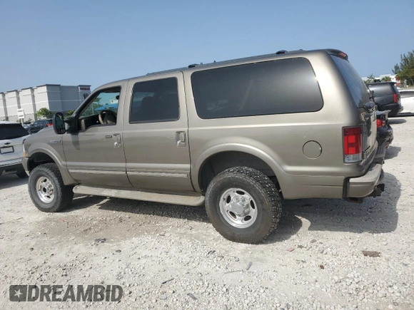 2002 Ford Excursion Limited с VIN 1FMNU43S72EC75395, выставлен на аукционе Copart как лот 60204215 с пробегом 164 706 миль миль и Чистый • Clean title. История ставок и продаж доступна на DreamBid. Изображение 2.