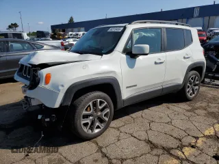 2017 Jeep Renegade Latitude with VIN ZACCJBBB2HPF24938, listed as a Copart auction lot 60313455 with 75,629 mi miles and Salvage title. Bid and sale history available at DreamBid. Image 1.