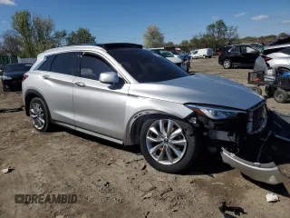 2020 Infiniti QX50 ESSENTIAL with VIN 3PCAJ5M30LF121247, listed as a Copart auction lot 82898404 with 63,177 mi miles and Salvage Title. Bid and sale history available at carsss.com. Image 4.