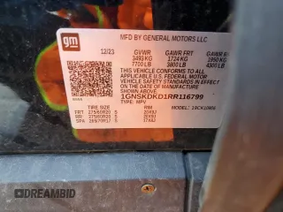 2024 Chevrolet Suburban Z71 z VIN 1GNSKDKD1RR116799, wystawiony jako Copart lot #53435185 z przebiegiem 23 697 mil mil oraz Szkoda całkowita • Salvage title. Historia ofert i sprzedaży dostępna na DreamBid. Obrazek 14.
