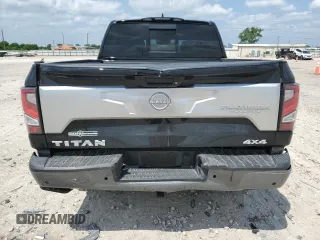 2023 Nissan Titan Platinum Reserve with VIN 1N6AA1EDXPN106467, listed as a Copart auction lot 53455215 with 56,061 mi miles and Salvage title. Bid and sale history available at DreamBid. Image 6.