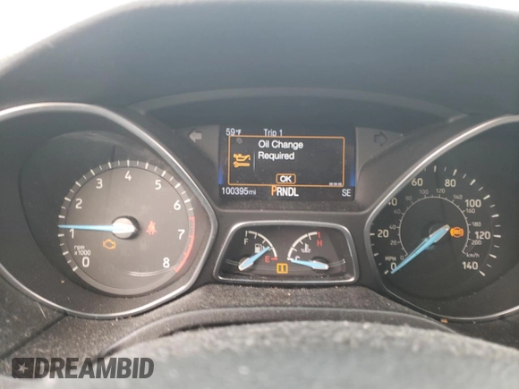 2017 Ford Focus SE with VIN 1FADP3F26HL221366, listed as a Copart auction lot 83308964 with 100,395 mi miles and Salvage Title. Bid and sale history available at carsss.com. Image 9.