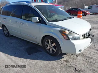 2007 Nissan Quest S with VIN 5N1BV28U77N127494, listed as a IAAI auction lot 41445049 with 210,641 mi miles. Bid and sale history available at carsss.com. Image 1.