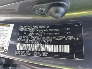 2017 Toyota 4Runner SR5 with VIN JTEBU5JR6H5424820, listed as a IAAI auction lot 41870164 with 119,857 mi miles. Bid and sale history available at carsss.com. Image 9.