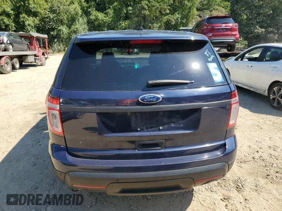 2015 Ford Utility Police Interceptor with VIN 1FM5K8AR3FGB75804, listed as a Copart auction lot 69393884 with 0 mi miles and Salvage Title. Bid and sale history available at carsss.com. Image 6.