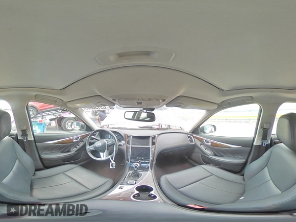 2018 Infiniti Q50 Luxe with VIN JN1EV7AP1JM353730, listed as a Copart auction lot 65150885 with 59,821 mi miles and Salvage title. Bid and sale history available at DreamBid. Image 14.
