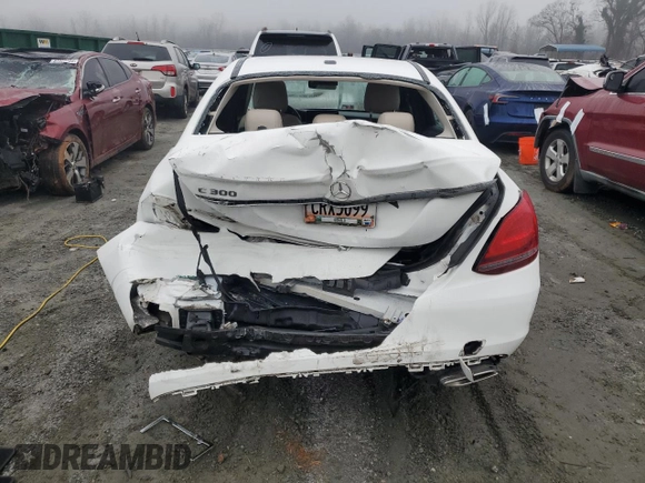 2021 Mercedes-Benz C 300 with VIN W1KWF8DB0MR645662, listed as a Copart auction lot 86515424 with 59,855 mi miles and Salvage Title. Bid and sale history available at carsss.com. Image 6.