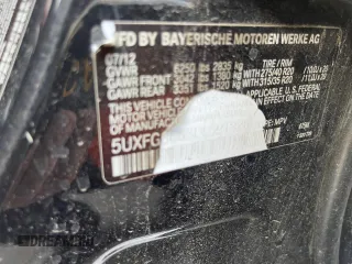 2013 BMW X6 xDrive50i with VIN 5UXFG8C53DL591326, listed as a Copart auction lot 41344275 with 100,041 mi miles and Salvage Title. Bid and sale history available at carsss.com. Image 10.